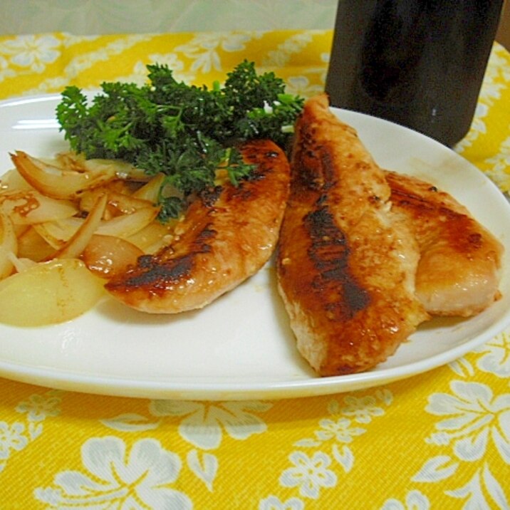 鶏ささみも にんにく焼きで大満足♥